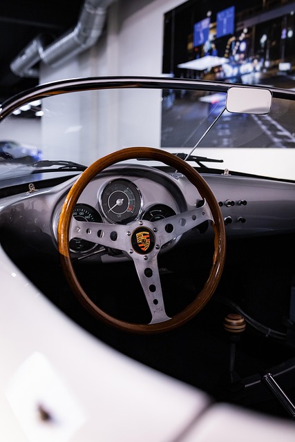 porsche, porsche 356, antique car, steering wheel, gear knob, speedometer, cockpit, cabriolet, automobile, museum, sports car, vehicle
